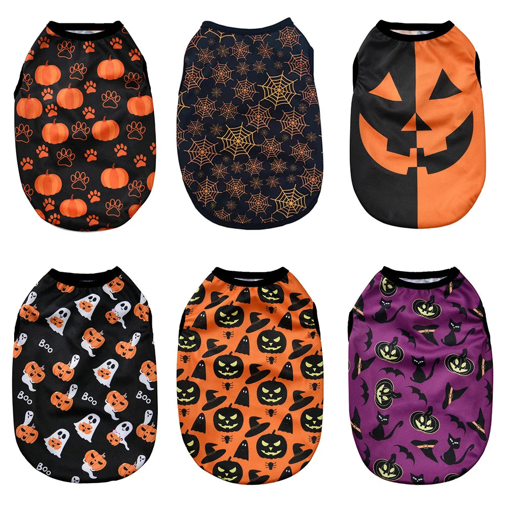 Dog Clothes for Small Medium Dogs Cats Autumn Winter Halloween Festival Print Clothing Chihuahua French Bulldog Pug Pet Outfits