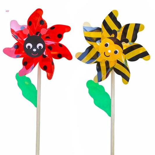 Wind Spinner Cartoon Pinwheel Kits Rotation Windmill Wedding Ornament Kids Outdoor Toy Kindergarten Lawn Garden Decors