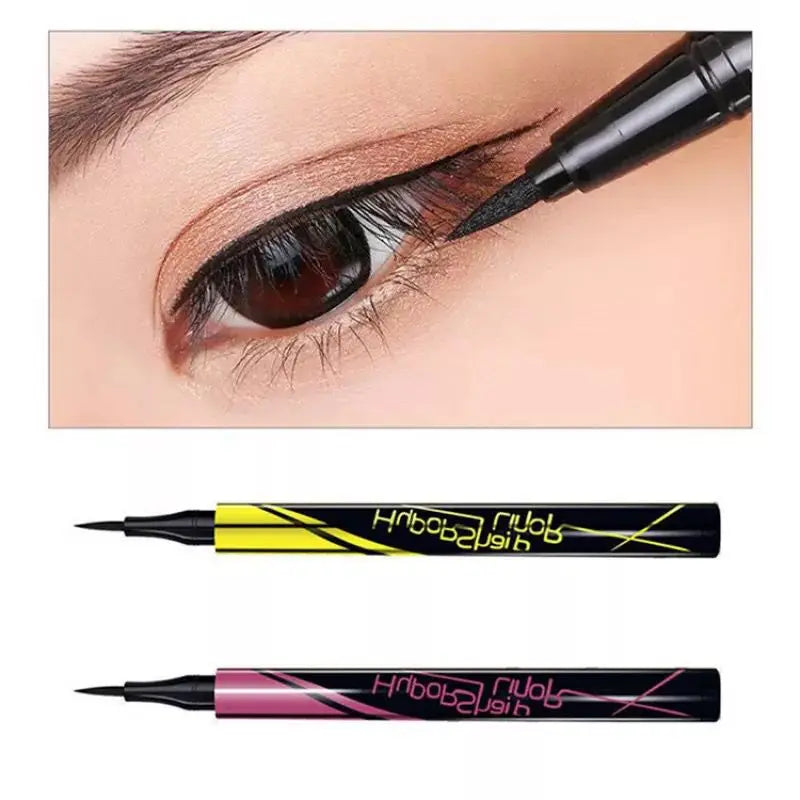 1PC Small Gold Pen Quick-drying Eyeliner Waterproof Long-lasting Eyeliner  Black/Brown Eyes Makeup Liquid Eyeliner Pencil