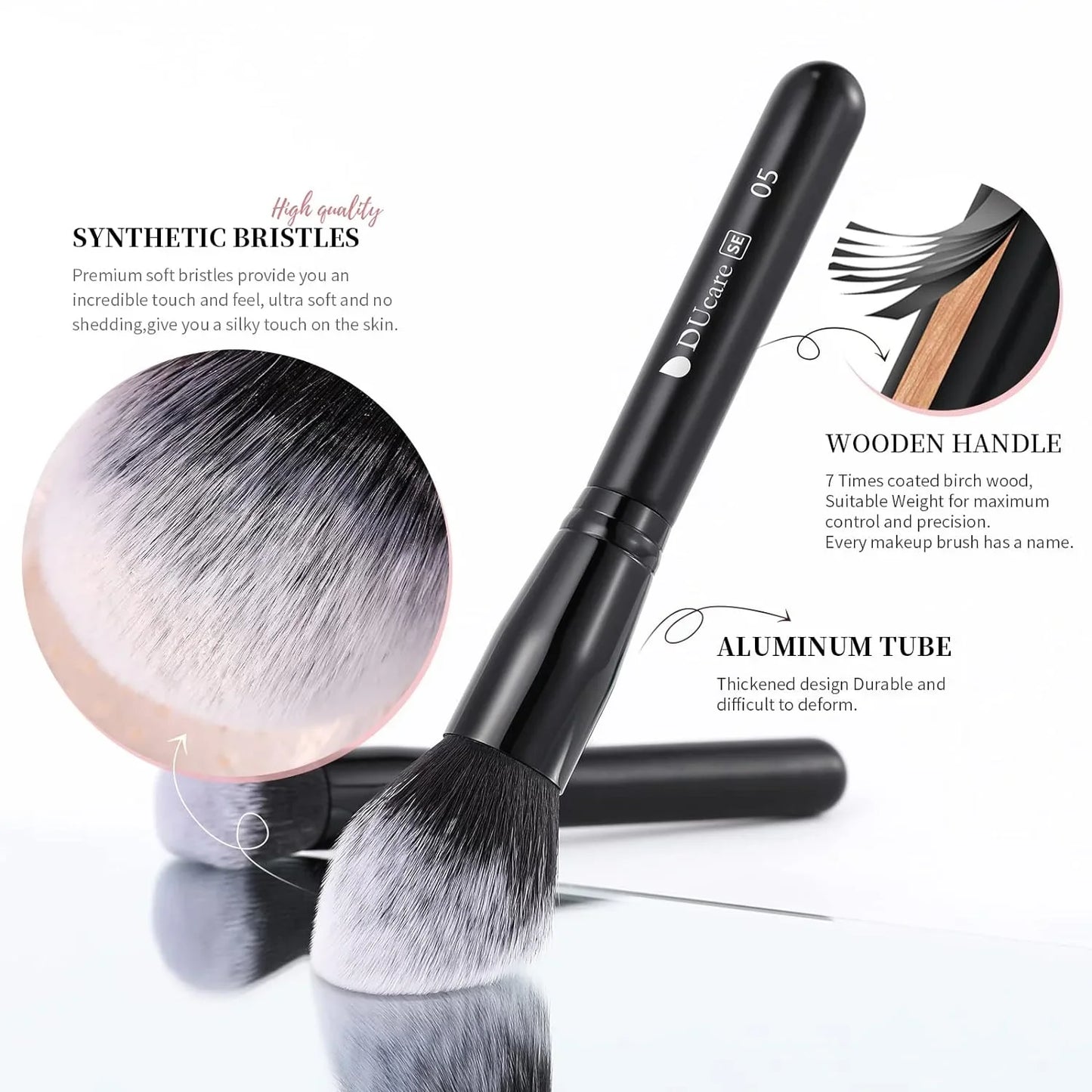 DUcare Black makeup brush Professional Makeup Eyeshadow Foundation Powder Soft Synthetic Hair Makeup Brushes brochas maquillaje