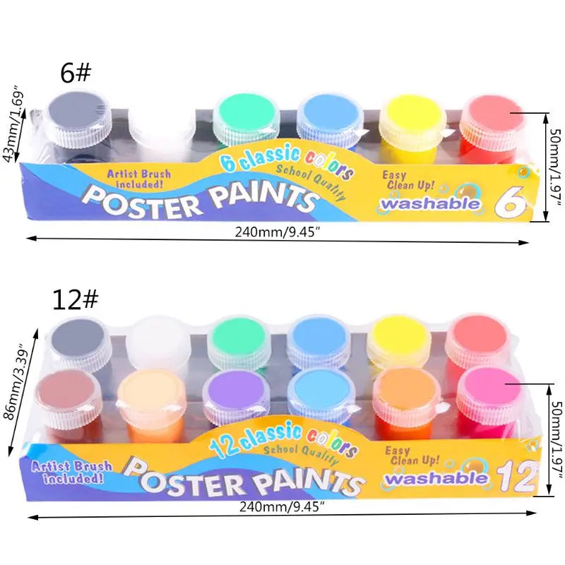 2022 New Finger Painting Pigment Gouache Paint Set for School Student Prize Child Gift