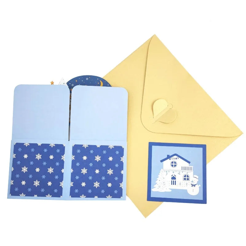 3D Pop Up Christmas Cards, Xmas Gift Greeting Cards for Your Friends, Children and Family, Included Blank Notecard & Envelope