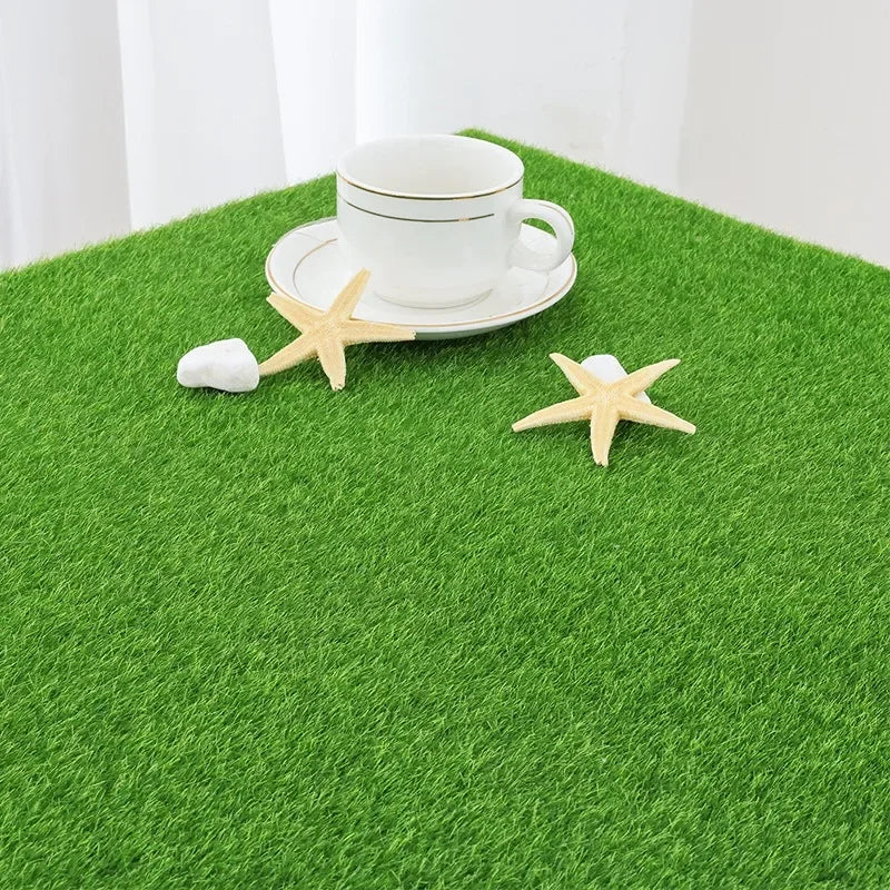 6/1PCS Artificial Green Lawns DIY Grass Mat Landscape Carpets Gardening Turf Outdoor Home Aquarium Wedding Decor Fake Grass