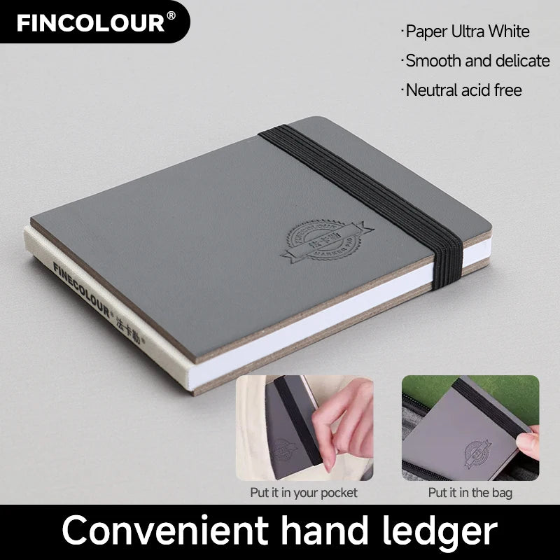 FINECOLOUR Mini Square Watercolor Journal Drawing Sketchbook Sketch 80*100mm 200g/26 pages Watercolor BookTravel Art Painting