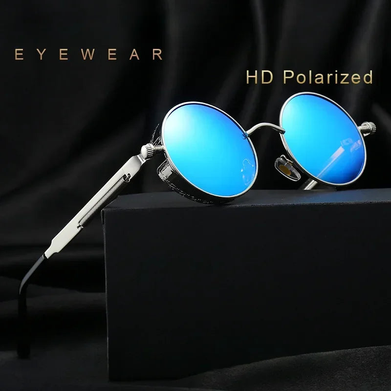 Metal Steampunk Sunglasses Men Women Fashion Round Glasses Brand Designer Vintage Sun Glasses High Quality Oculos de sol UV400