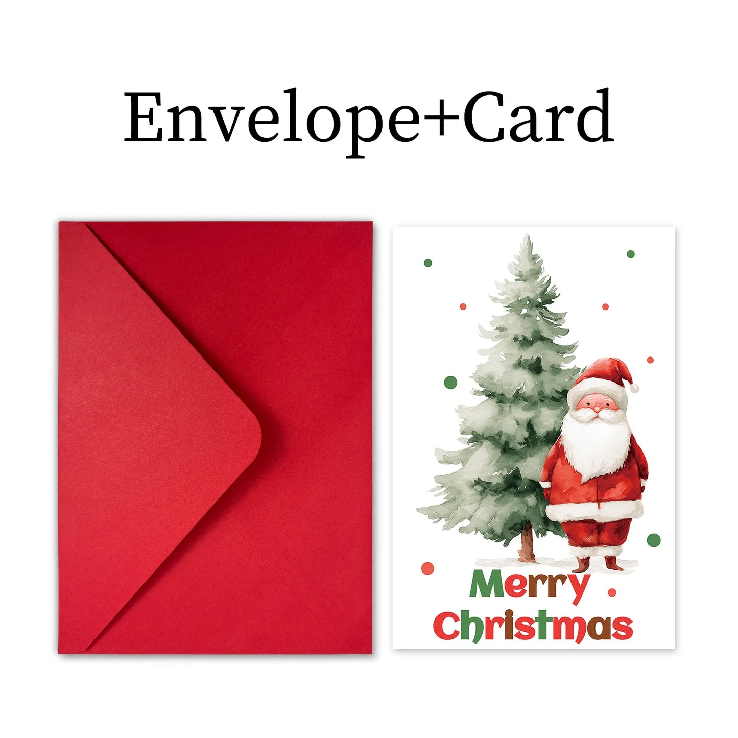 10pcs/Lot Merry Christmas Cards Message Card New Year Greeting Cards Christmas Gift For Family and Friends With Envelopes