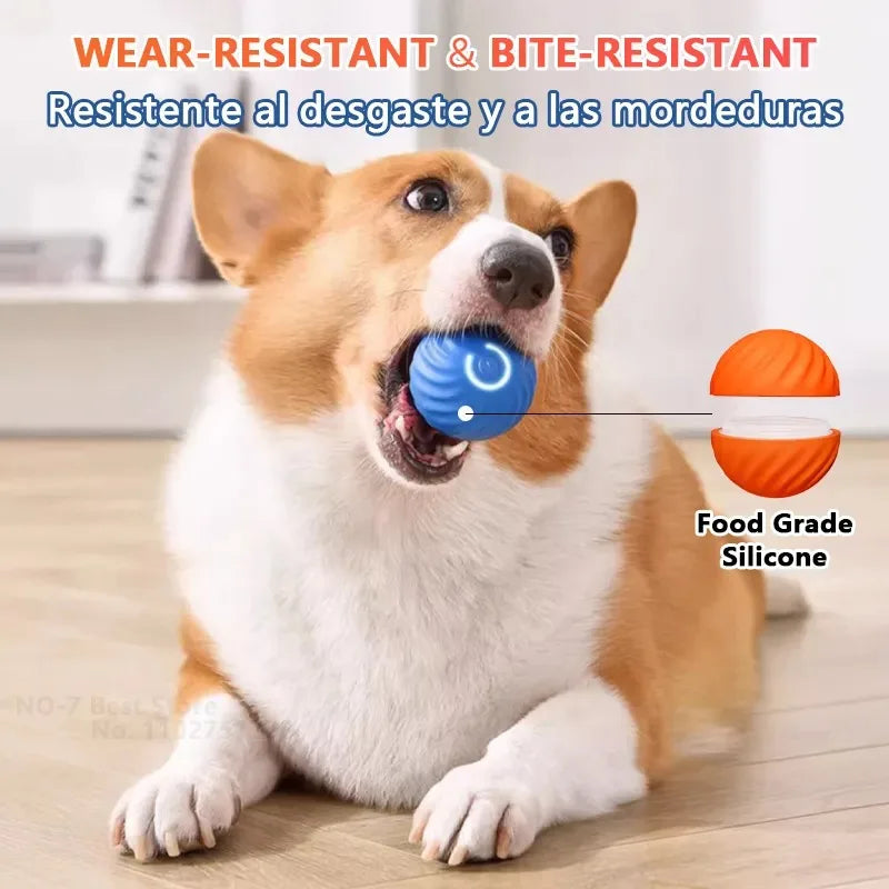 Smart Dog Toy Ball for Dogs Electronic Interactive Pet Products Training Plush Automatic Jump Roll Ball Rechargeable