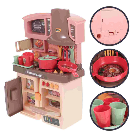 Play Kitchen Toy Set Children House Kids Interactive Puzzle Cooking Utensils Pretend Plastic Child Pretend Cooking Toy