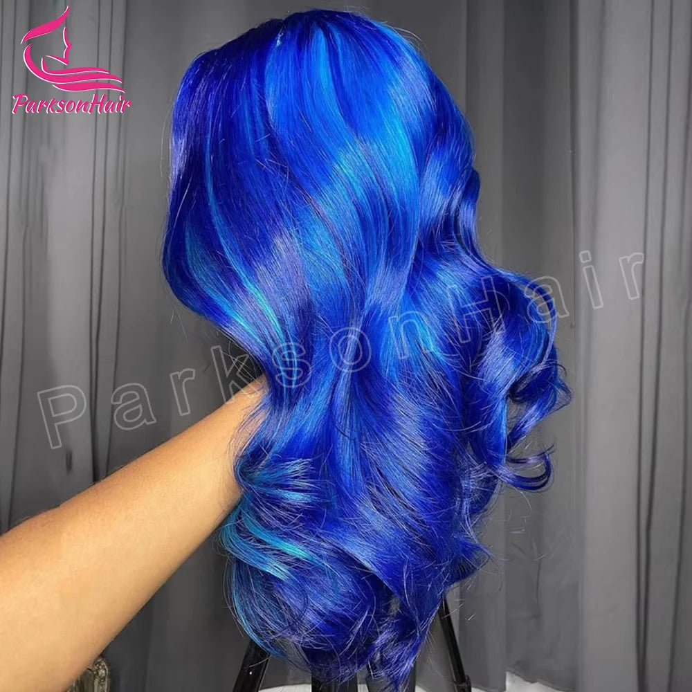 Highlight 613 Light Colored 13x6 HD Lace Frontal Wig Blue Human Hair Wigs Transparent 13x4 Lace Frontal Brazilian Wig For Women