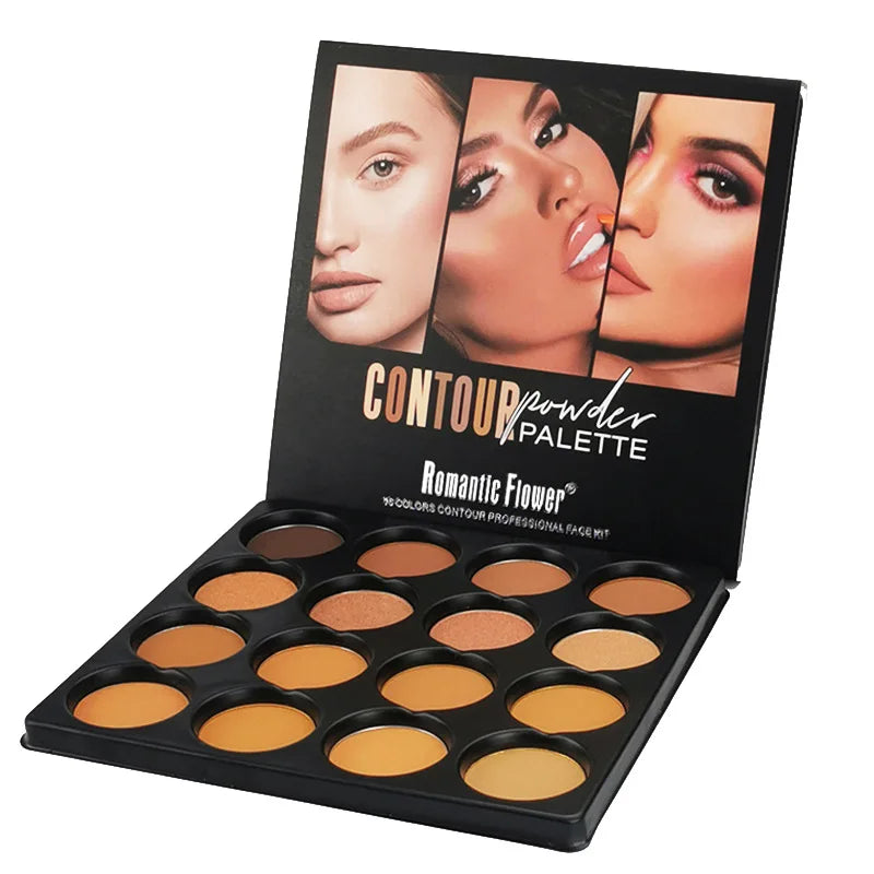 Coffee Color Contour Palette Makeup 12 Colors Long-Lasting Matte Eyeshadow Face Highlighters Make Up Contouring Powder Cosmetics