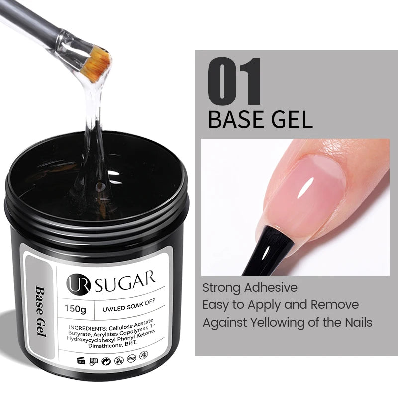 UR SUGAR 150g Extension French Acrylic Gel Soak Off UV LED Camouflage Color Hard Gel Jelly Fast Dry Nail Building Extend Gum Gel