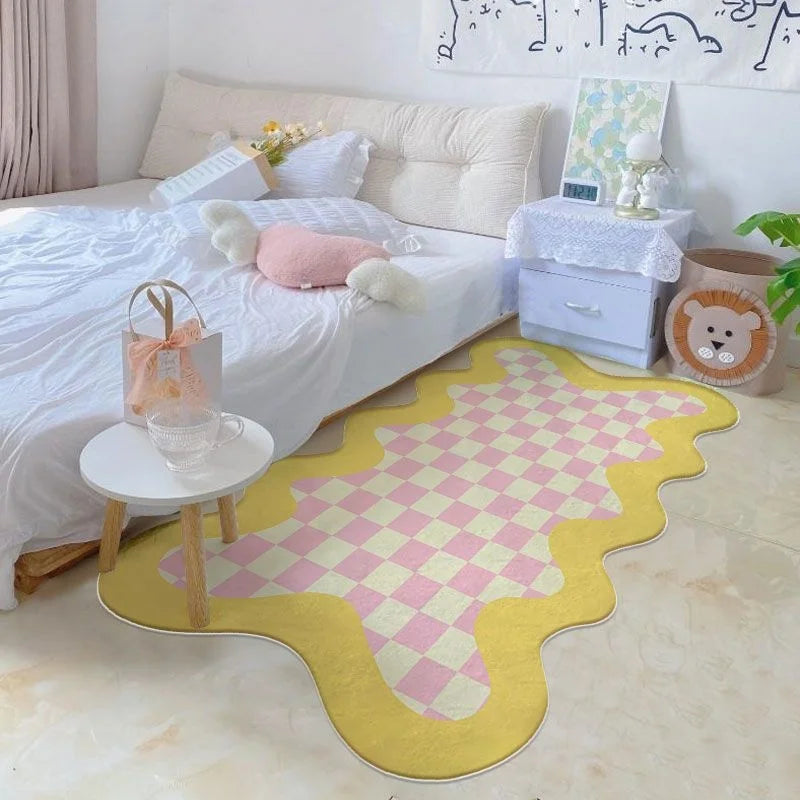 Decorative Home Carpet Large Area Colorful Living Room Flower Thickened Decoration Rug Non-slip Washable Floor Mat