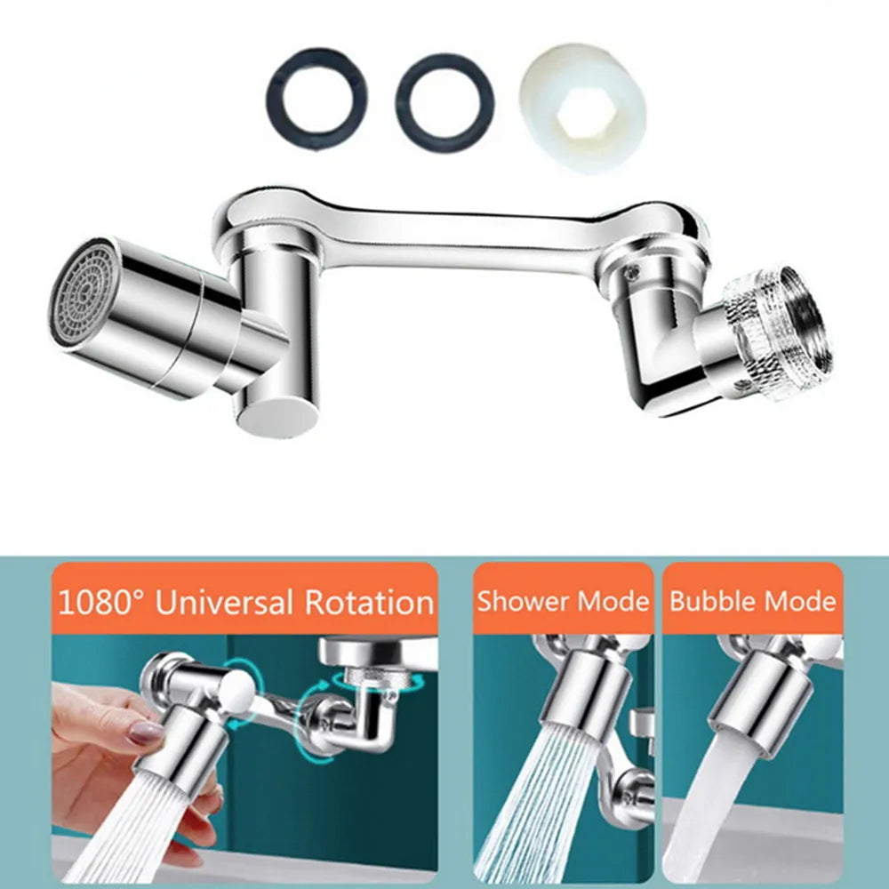 NEW 1080° Rotating Water Faucet Adapter Splash Universal Kitchen Faucet Bubbler Nozzle Water Saver 22/24mm Tap Extender