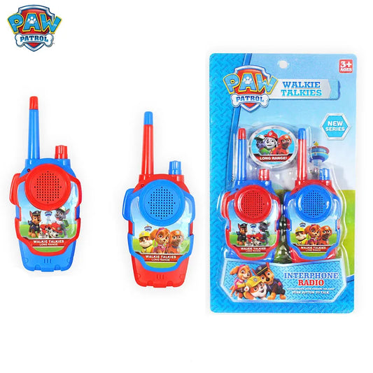 PAW Patrols Toy Walkie Talkies Set Children Walkie Radio Cartoon Kids Radio Interphone Parent-child Toys Outdoor Phone Game Gift