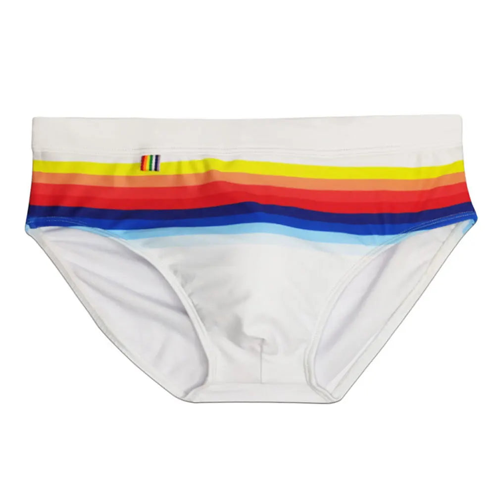 Men Striped Swim Briefs Swimwear Sexy Male Swimming Trunks Beach Short Surfing Summer Swimsuit Bikini Pants Bañador Corto Hombre