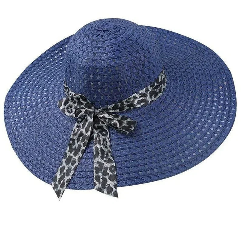 Korean Version of Beach Hat Women Summer Hats Wide Brim Straw Hollowed Out Cap Floppy Fold Foldable Sun Visor for Girls