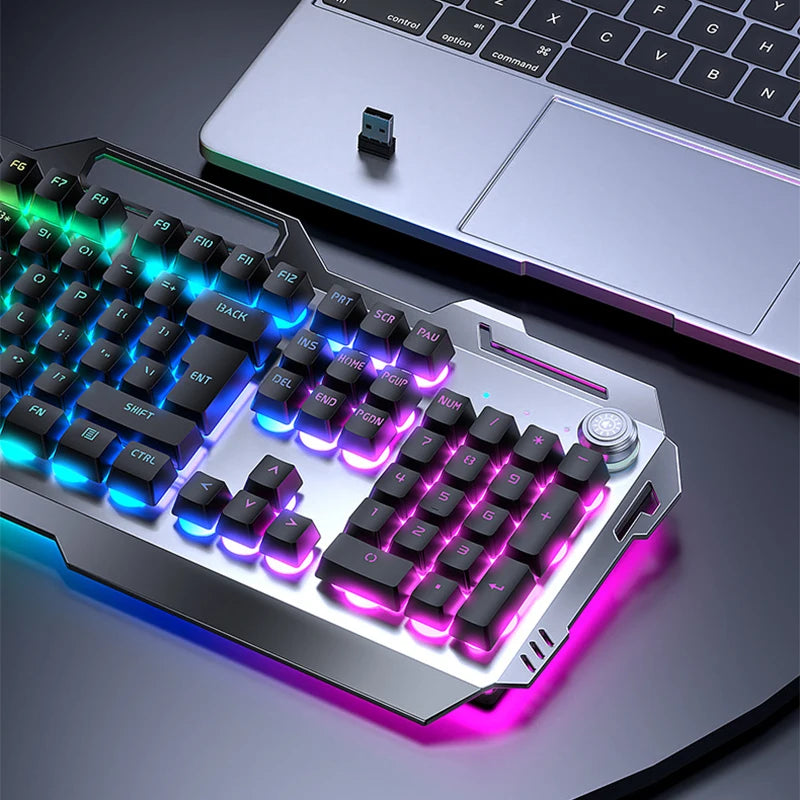 Wireless Gaming Keyboard Mechanical Keyboard 104 Keys Wireless Hot Swap Keyboard RGB Light Mac Windows