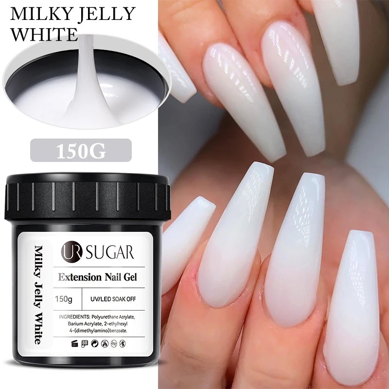 UR SUGAR 150g Extension French Acrylic Gel Soak Off UV LED Camouflage Color Hard Gel Jelly Fast Dry Nail Building Extend Gum Gel