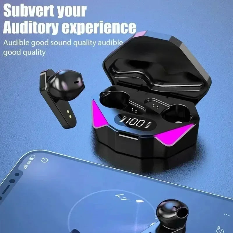 X15 TWS Gaming Earbuds Wireless Bluetooth Earphones With Mic Bass Audio Sound Positioning 9D Stereo Music HiFi Headset For Gamer