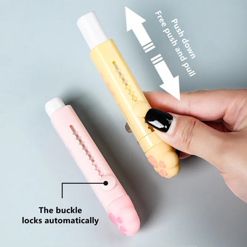 Creative push-pull cartoon cute eraser can replace the core telescopic student pencil eraser children's school supplies gifts