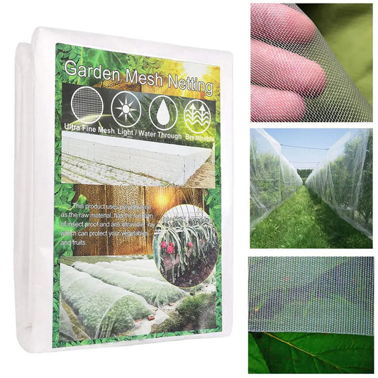 Garden Netting 10x50 FT Ultra Fine Mesh Fabric Net Protection Plant Cover Screen Vegetable Shrub Fruits Tree Flowers Bug Barrier