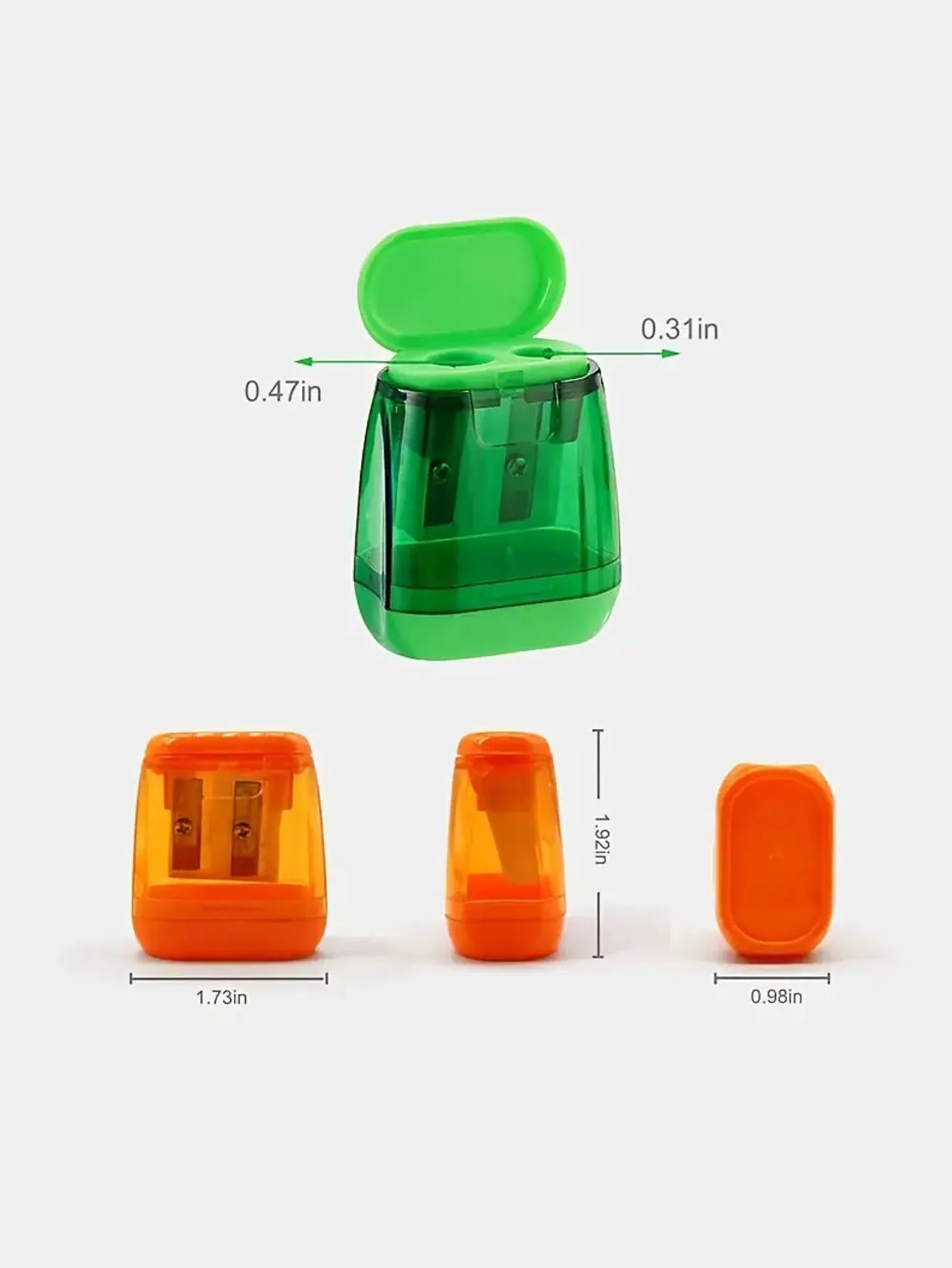 A color random student two-hole pencil sharpener for children's school supplies - a must-have for starting school