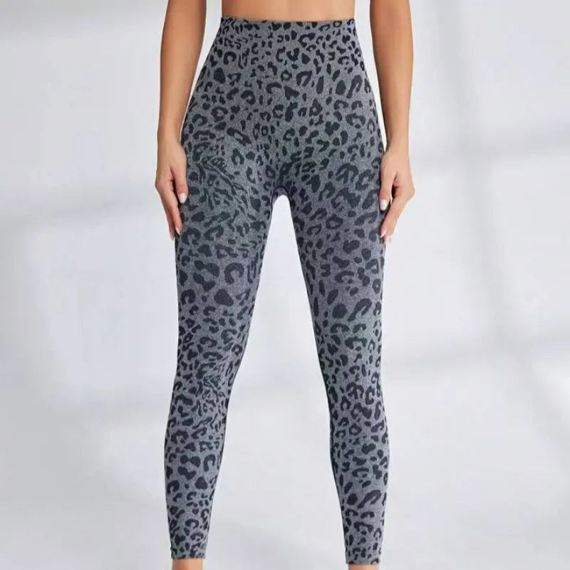 High Waist Sports Leggings Women Seamless Leopard Yoga Pants Sexy Hip Lift Trainning Fitness Outdoor Sports Tights for Women