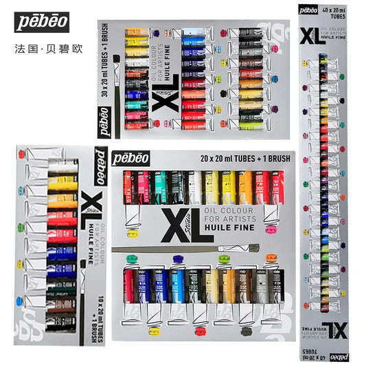 Pebeo XL Studio 40/30/20/10 Colors 20ML High-Capacity Tube Oil Paint Sets Professional for Artist Drawing Color Art Supplies