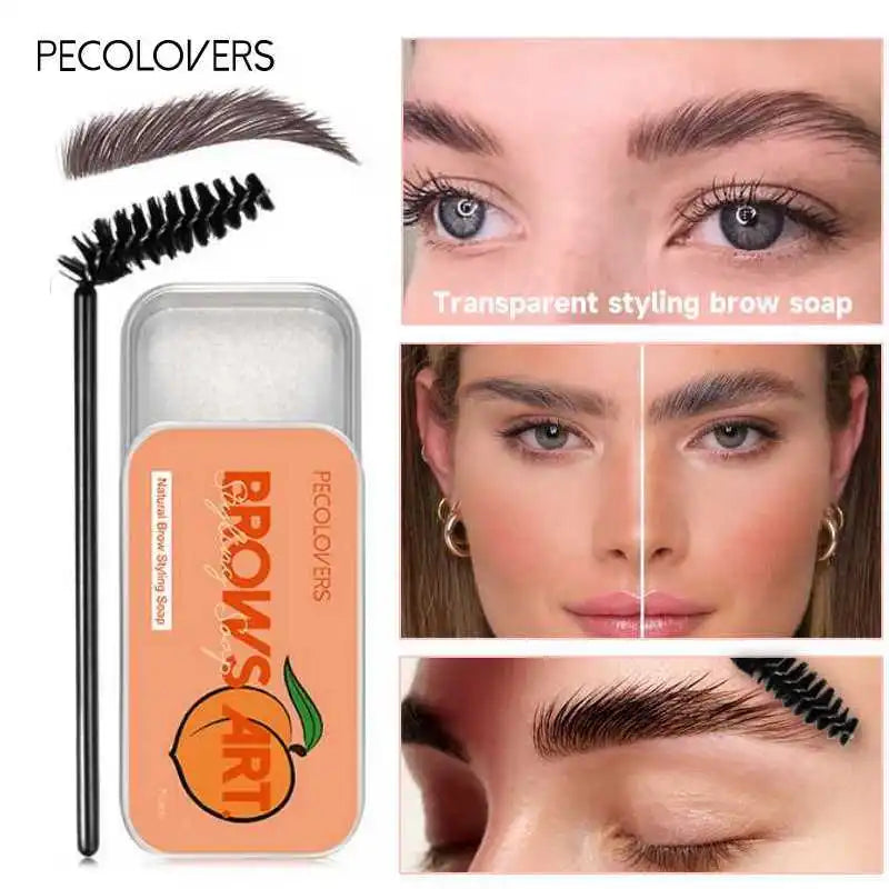 1PC Eyebrow Styling Gel Brows Wax Sculpt Soap Waterproof Long-Lasting 3D Feathery Wild Brow Styling Easy To Wear Makeup Eyebrow