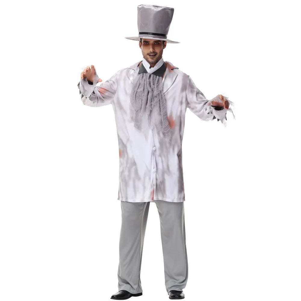 Halloween Vampire Zombie Costume Family Terror Suit Parent-Child Cosplay Clothes Carnival Masquerade Party Outfit Adult Kids Set