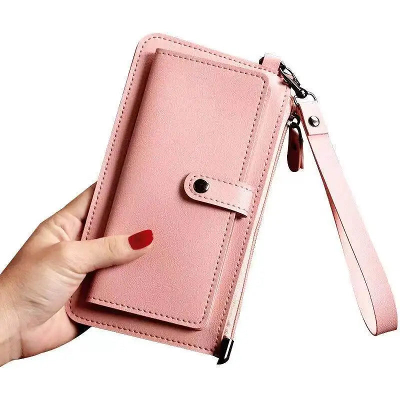 Fashion Multifunctional Women Wallet New PU Leather Long Wallets Multi-card Position Clutch Buckle Zipper Student Purse