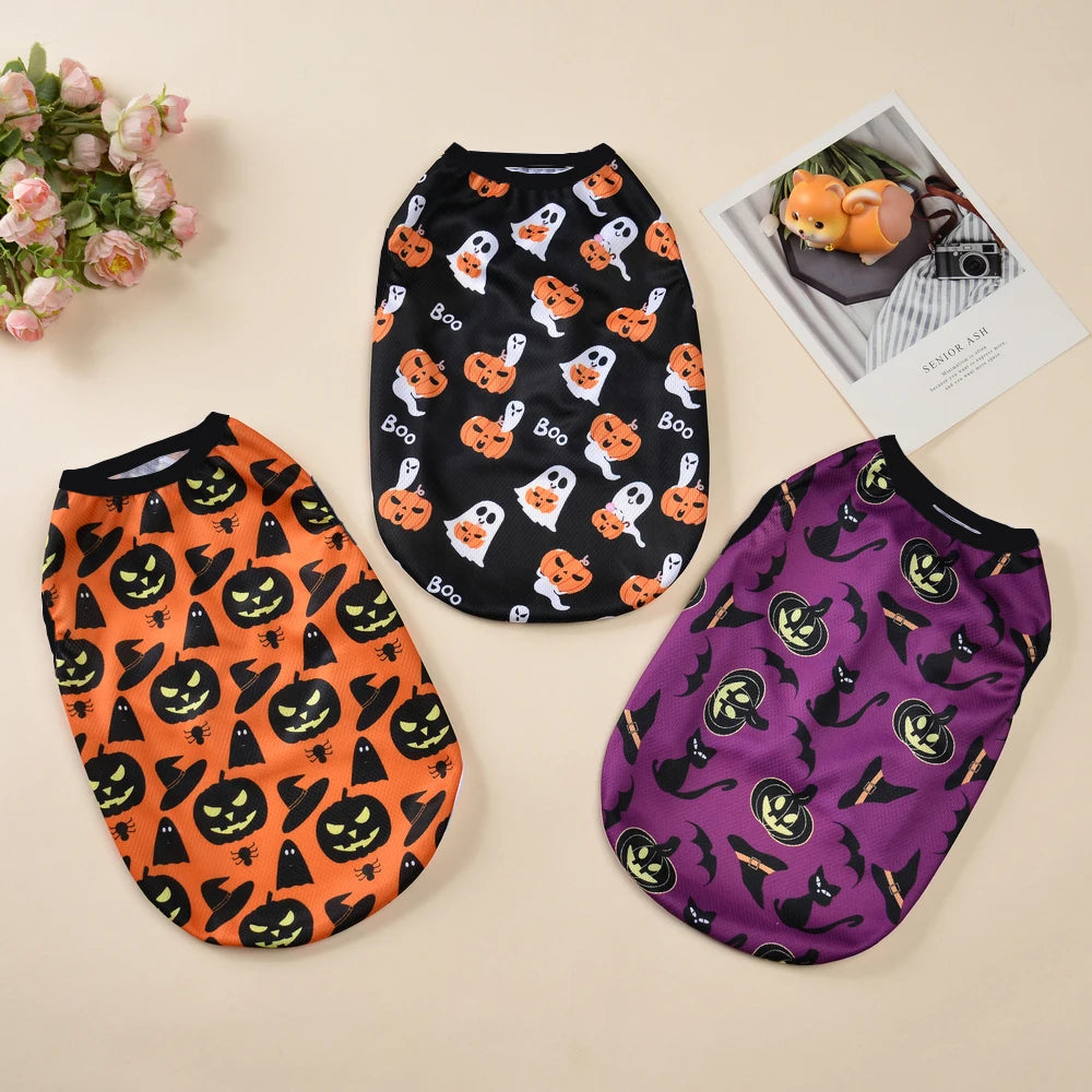 Dog Clothes for Small Medium Dogs Cats Autumn Winter Halloween Festival Print Clothing Chihuahua French Bulldog Pug Pet Outfits