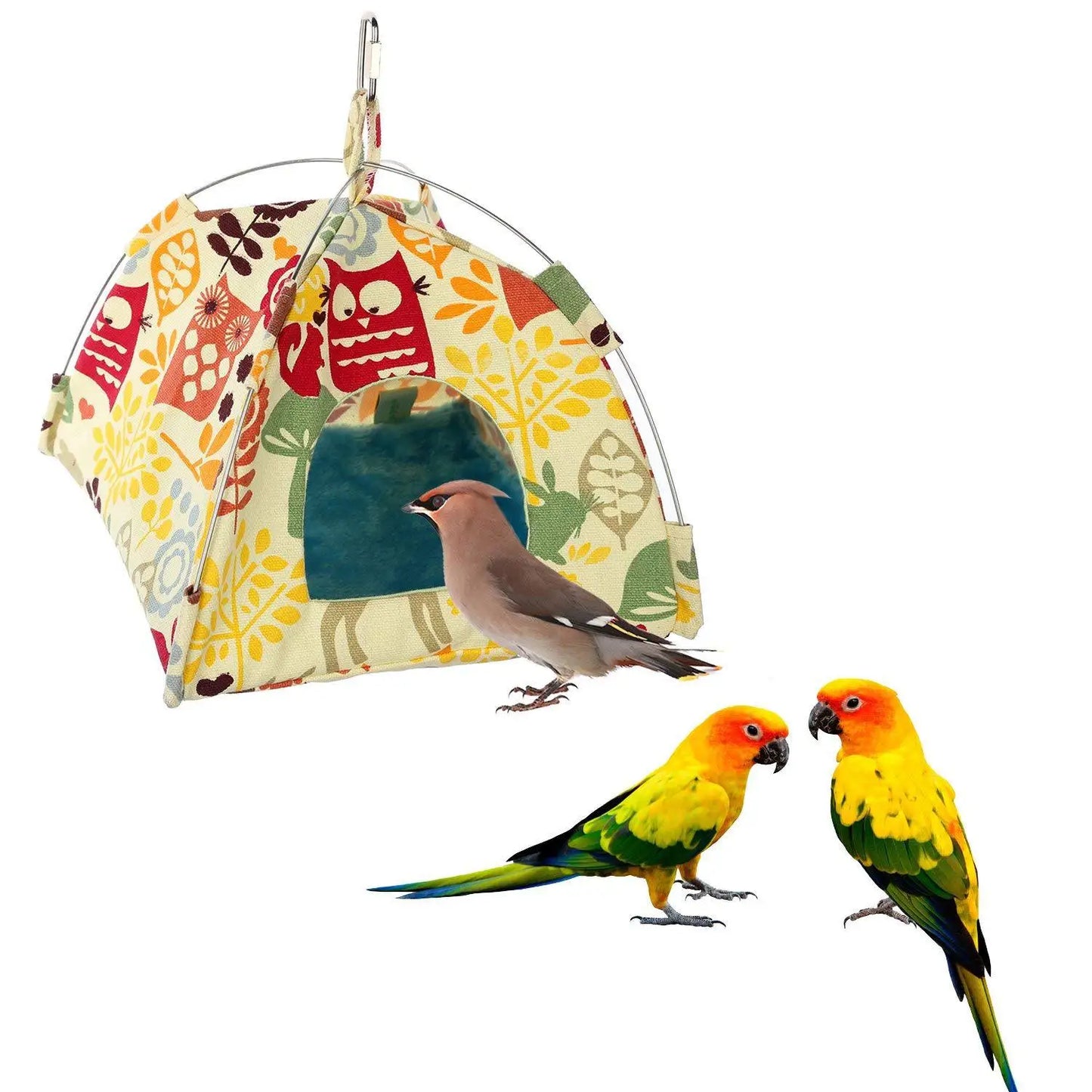 Bird Cage Pets Parrot Tents Nest Hammock Chinchilla Squirrel Hanging Canvas Triangle Canvas Tent Pet Hanging Bed Bird Supplies