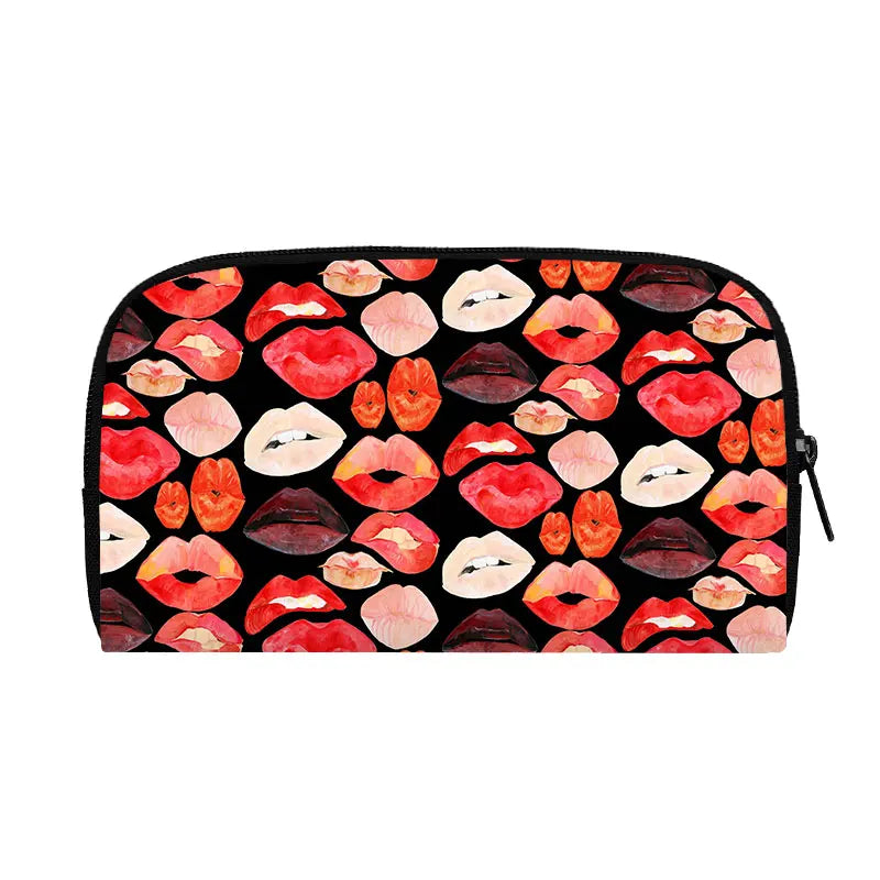 Sexy Leopard Lips Print Wallet Women Purses Credit ID Card Holder Harajuku Coin Money Bag For Teenager Casual Long Wallets Gift