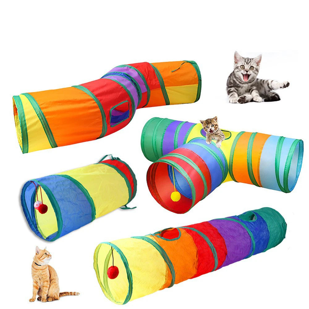 Wide Variety Of Cat Tunnels Toy Foldable Kitty Training Interactive Fun Toy  Pet Self Entertainment Tube Toys Cat Supplies