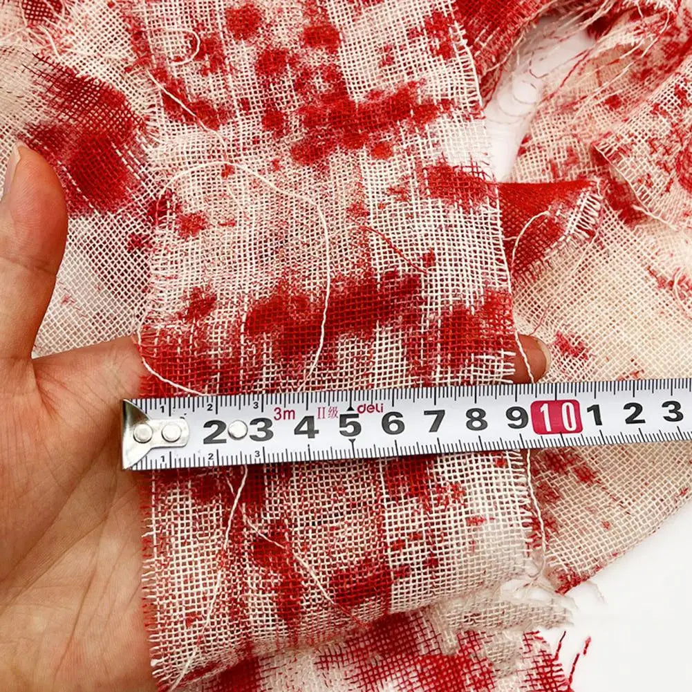 Halloween Decoration Creepy Gauze Scary Artificial Blood Bandage Cloth Party Venue Layout Props Secret Room Haunted House Decor