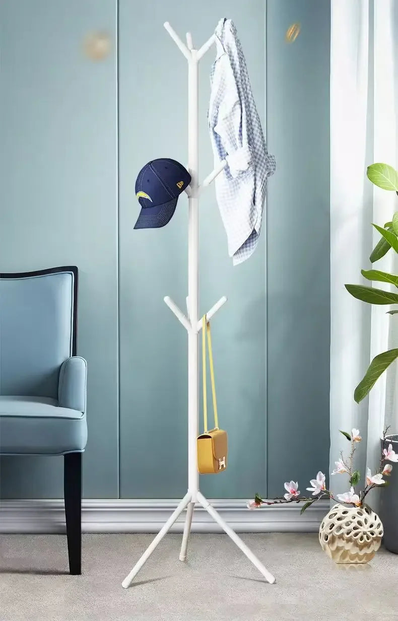 Clothes and Hats Rack Floor To Floor Bedroom Coat Hook Bedroom Vertical Tree Branch Shape Holder Hat Scarf Handbag Storage Hange