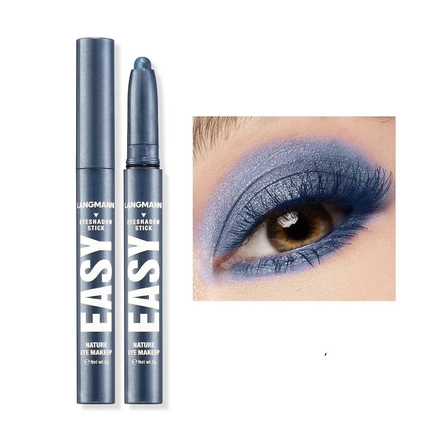 12 Colors Pearly Eyeshadow Stick Waterproof Glitter Matte Nude Eye Shadow Pencil High Pigmented Shimmer Eyeshadow Makeup Tool