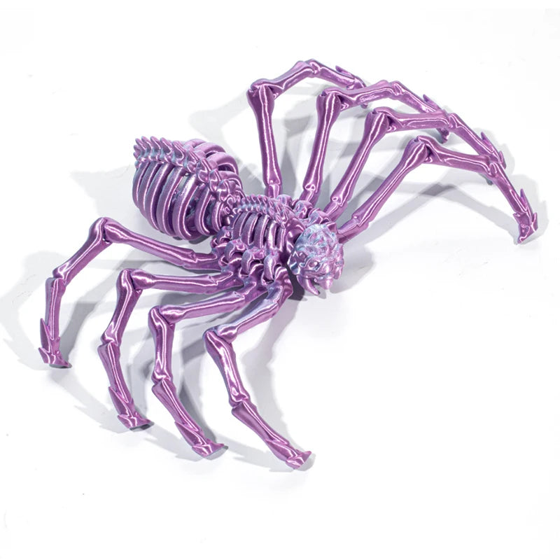 3D Printed Spider Simulated Animal Model Movable Retractable Joints Creative Halloween Children's Gifts Home Desktop Decoration