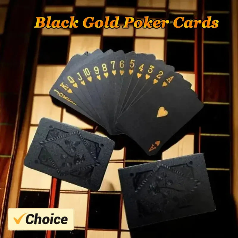 Color Black Gold Playing Card Game Card Group Waterproof Poker Suit Magic Dmagic Package Board Game Gift Collection