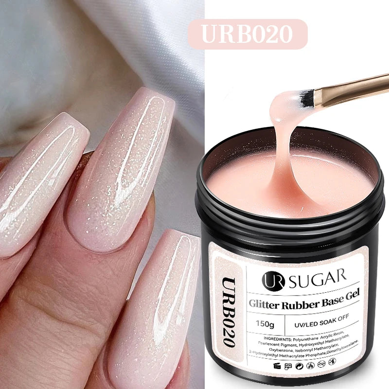 UR SUGAR 150g Building Nail Gel 18 Colors Nail Extension Gel Kit Nude Pink Clear Hard Constructed Gel Nail Strengthener Manicure