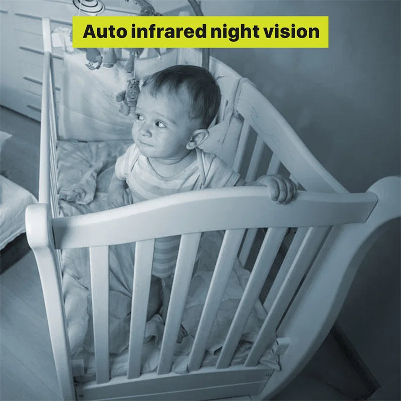 Babystar 5inch Video Baby Monitor with Remote Pan-Tilt-Zoom Camera and Audio.Two Way Talk VOX Mode Lullabies BabyPhone