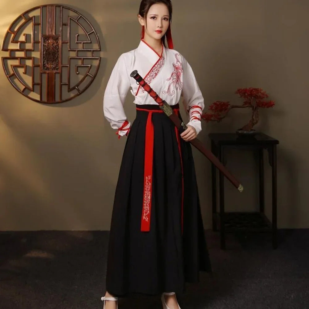 Chinese Hanfu Dress Women Clothing Vintage Ethnic Style Fashion Clothes Elegant Streetwear Casual  Chinese Traditional Dress