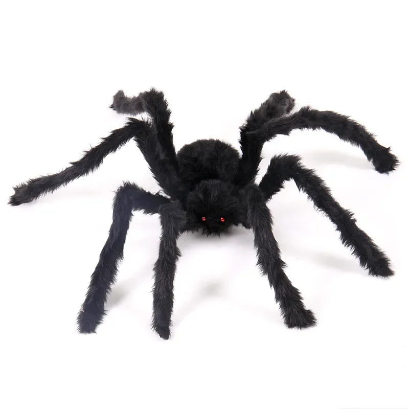 Halloween Big Plush Spider Horror Halloween Decoration Party Props Outdoor Giant Spider Decor 30-200cm Black Spider Plush Toy