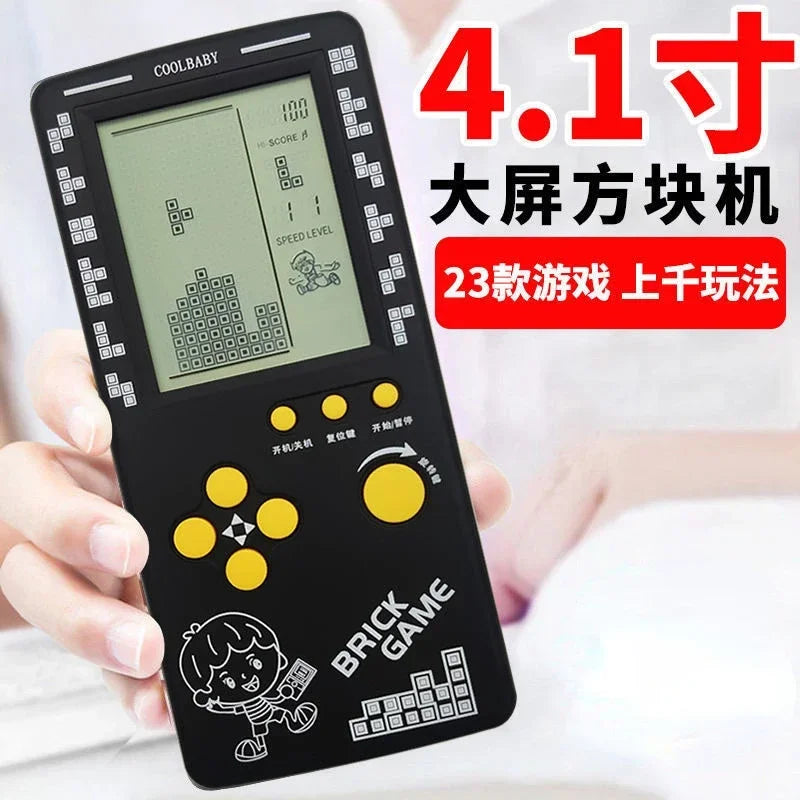 4.1 Inch Large Screen Mini portable Classic Handheld Game Machine Brick Game Kids Toy With Game Music Playback