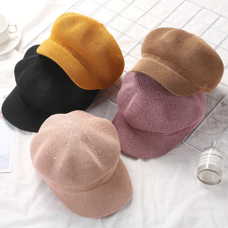 New Fashion Summer Straw Hat for Women Sun  Breathable Cap Outdoor Casual  Octagonal