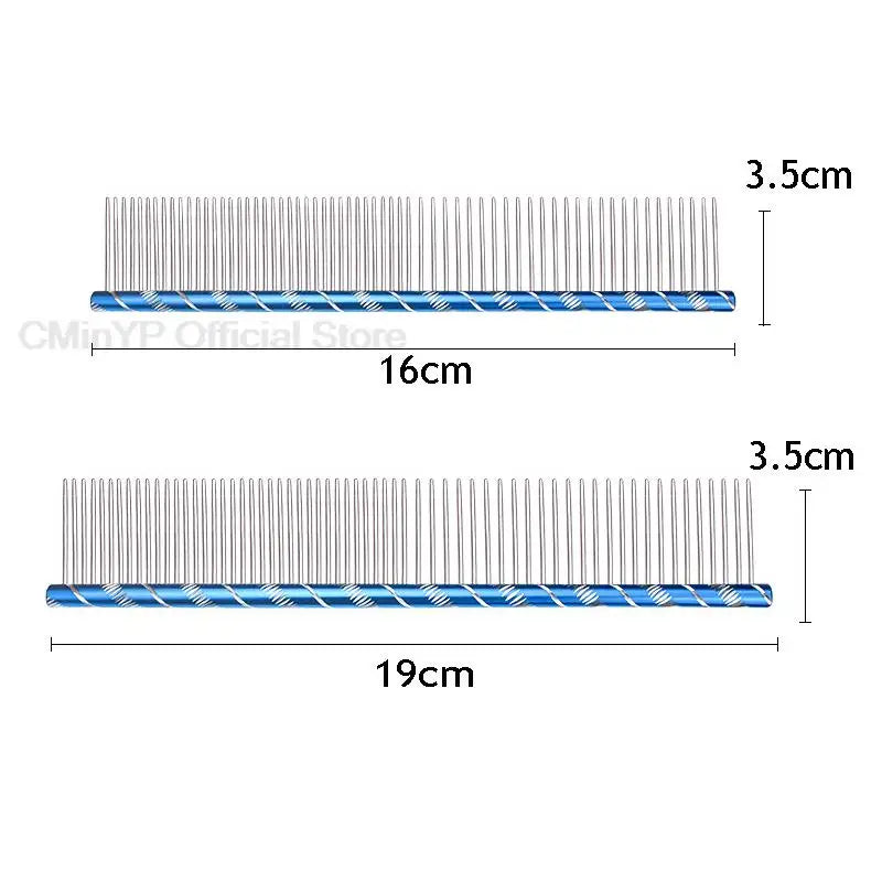 Dog Comb Long Thick Hair Fur Removal Cleaning Brush 16/19/20/25cm Stainless Steel Lightweight Pets Cat Grooming Combs for Dogs