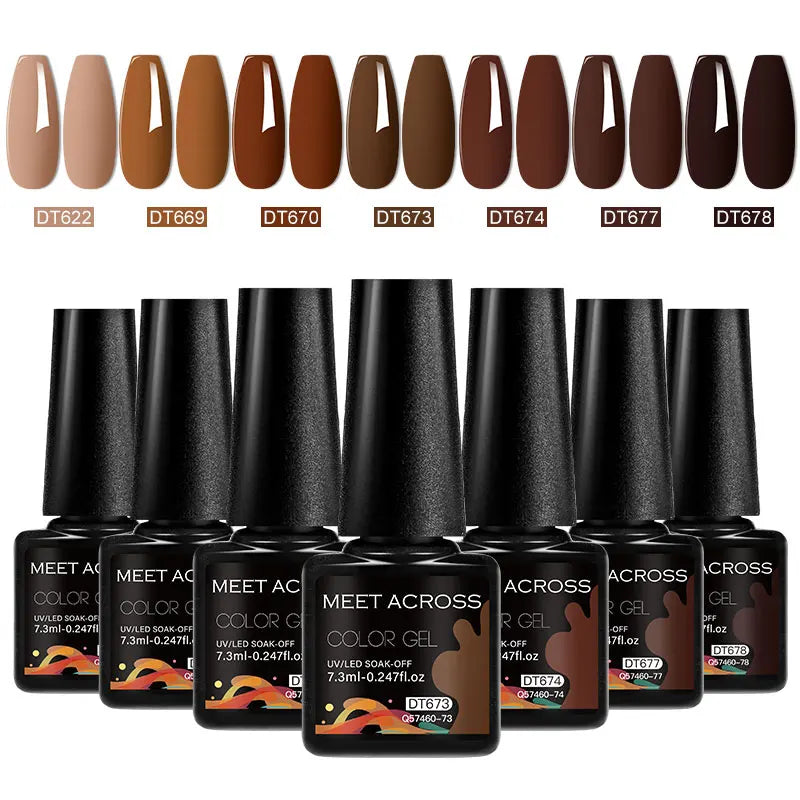 7pcs Gel Nail Polish Set For All Season 7.3ml Semi Permanent UV Gel Varnish Long Lasting Manicure Kit Soak Off Nail Supplies DIY