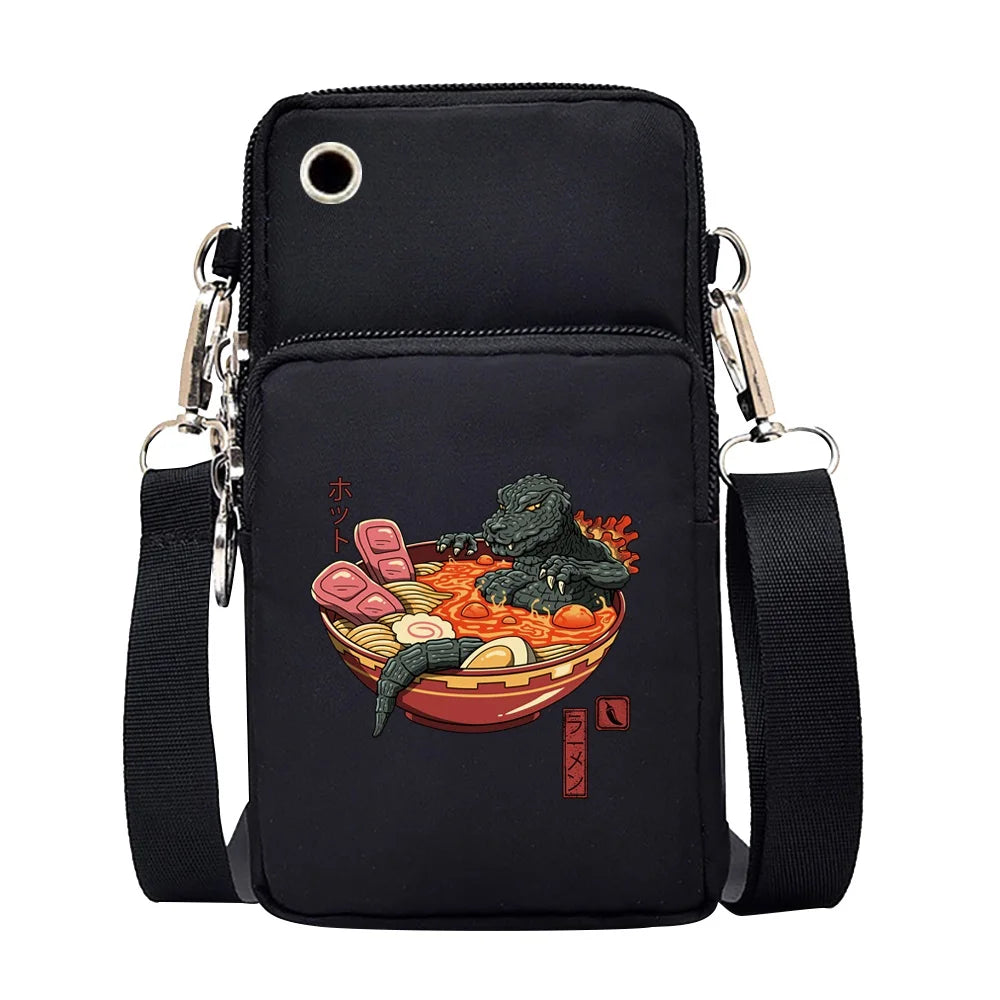 Women Mini Mobile Phone Bag Wallet Coin Purse Wild for Huawei Xiaomi Samsung IPhone Japan Print Waterproof Female Messenger Bag