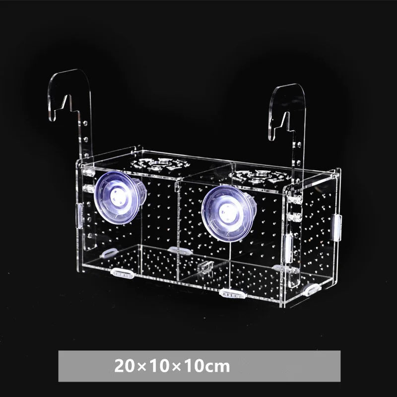 Aquarium Isolation Box Fish Tank Small Fry Breeding Box Transparent Acrylic Single Grid Double Grid Aquarium Supplies